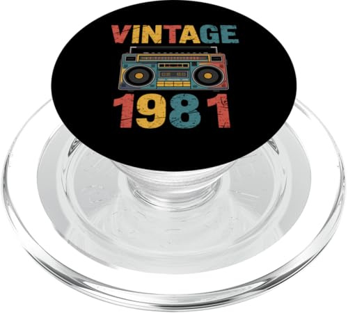 Casete de música Retro Boombox Vintage de 1981 PopSockets PopGrip para MagSafe