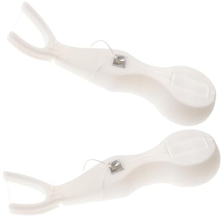 Ipetboom Palillos de Hilo Dental Reutilizables 2 Unidades, Portahilo en Forma, Herramienta Interdental para Limpieza Bucal Diaria y Cuidado de Encías Sensibles, Ideales para Viajes y Uso