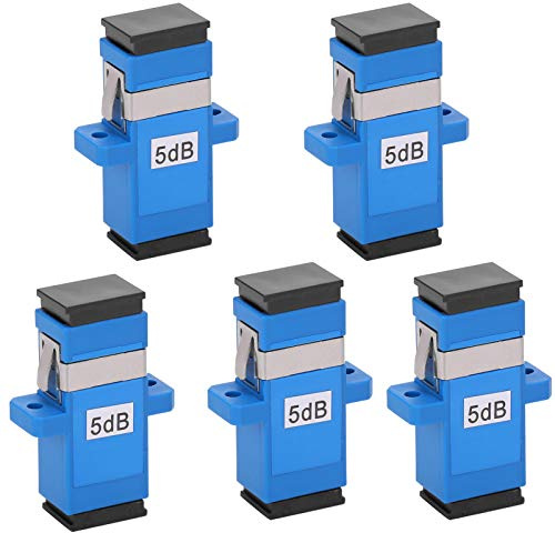 Spacnana SC Optisk Fiberkontakt ABS Keramisk Optisk Dämpare 5 DB Single Mode 1310 Till 1550 Nm 5-pack för Telekomnätverk Fiberdistribution Industriellt Underhåll