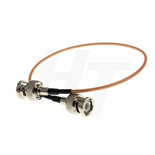 HangTon BNC maschio a BNC maschio cavo RG316 RF coassiale Jumper Adapter, segnale di bassa perdita 50 Ohm per telecamera monitor trasmettitore ricevitore antenna (1,5 m)