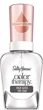 Sally Hansen, Smalto Unghie Color Therapy Nail Beautifiers, High Gloss Top Coat, Smalto Trasparente