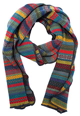 Invero, Bufanda Merino Cacha, 100% Lana, antracita, Talla única