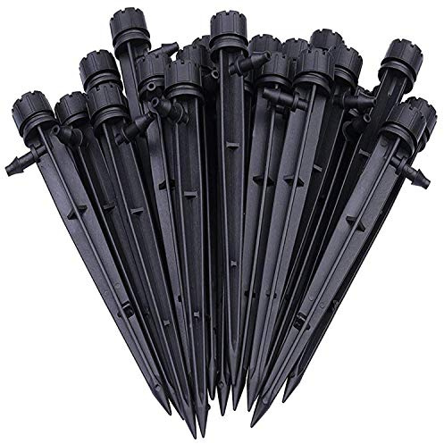 100pcs Goutteur Irrigation Réglable de Tuyau Système D'arrosage Automatique Goutte à Goutte Micro Gicleurs Drippers pour Plante Serre DIY Jardin