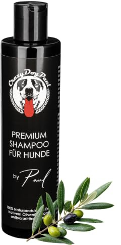 2in1 · Premium · Hundeshampoo & Fellpflege · 100% natürlich · extra Natives Olivenöl - lindert Juckreiz – für alle Hunderassen & Welpen 250ml