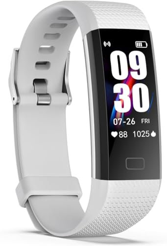 Septoui Smart Band Reloj Pulsera Actividad Frecuencia Cardíaca SpO2 Presión Arterial Sueño Calorías IP68 Reloj Inteligente, 16 Modos Deportivos Reloj Podómetro Smartwatch Mujeres Hombres Niños