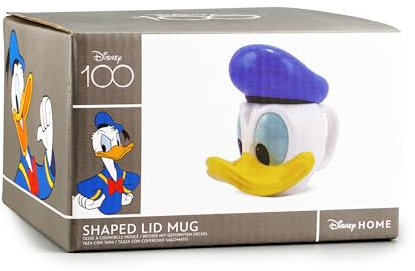 Disney Mickey & Friends geformte Tasse mit Deckel – Donald Duck – 3D-Tasse Geschenk – Bürotasse