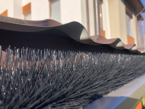 Forega - 35m 35 Stück Dachrinnenbürste Länge 100cm Durchmesser 8cm | UV-beständig | Laubschutz | Marderschutz, Regenrinne | Einfache Installation |Solarpanel-Schutz