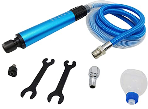 BYUTFA Druckluftbetriebenes Mikro-Stabschleifer-Set, Bleistift-Stabschleifer, 35.000 U/min, 5 mm mit Schraubenschlüssel, Zwei Spannfutter, 3 mm, 6 mm Schleifer-Set