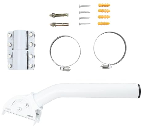 Adjustable Mounting Kit, Wall / Roof / J Pole Mount with 110lb Load Bearing Adjustable 160°, Internet Kit for Outdoor Roof, Wall