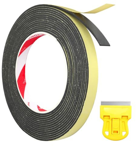 Nastro Sigillante per Piano Cottura con Piccolo Raschietto 5m Nastro di Montaggio 10mmx2mm Nastro sigillante per Piani Cottura in Ceramica Guarnizione Adesiva per Stufe Elettriche Piani Cottura Cucina