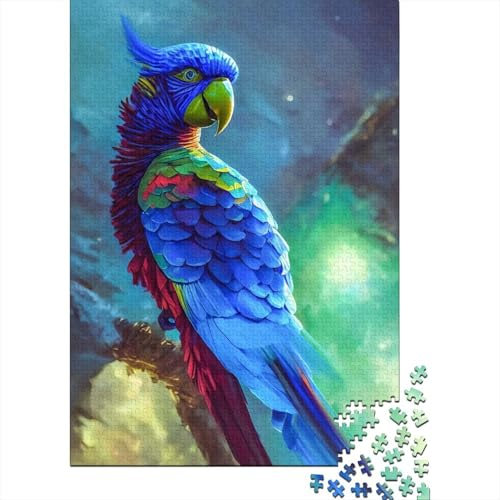 Hyacinth Macaw Parrot for Adults Puzzles 1000 Piece Jigsaws Jigsaw Puzzles for Adult Teenager Difficult And Challenge size 75x50cm