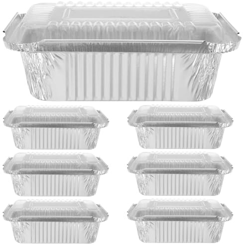 YDYAENIO Vaschette Alluminio 50 Pezzi teglie in Alluminio teglie da Forno teglie da Forno con Coperchio contenitori for Accessori for Barbecue