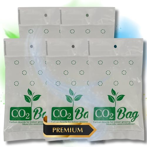 TronicXL CO2 Bag Blüte Booster Grow Bags für Growbox Blütephase kohlendioxid-tüte für Pflanzen Zelt Zubehör Eigenanbau Grower (5 Stück)