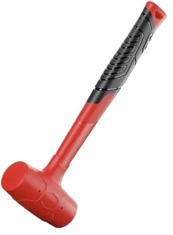 Rubber mallet, Marteau multifonctionnel en caoutchouc, 1 pièce, marteau de nivellement de carreaux for carreleur, marteau d'innovation de carrelage de sol domestique avec poignée absorbant les chocs