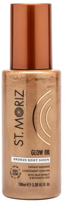 St Moriz Advanced Glow Oil | Bronze Body Sheen for Instant Skin Radiance & Rich Hydration | Body Glow Enhancer | Shimmering Liquid Bronzer | Compliments Your Tan | Vegan | Cruelty Free | 100ml