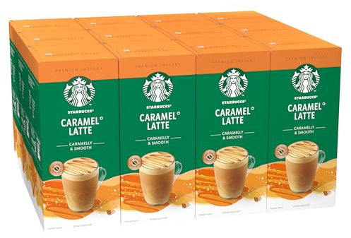 STARBUCKS Caramel Latte Premium Mix Instant Coffee 12 x 5 (60 Sachets)
