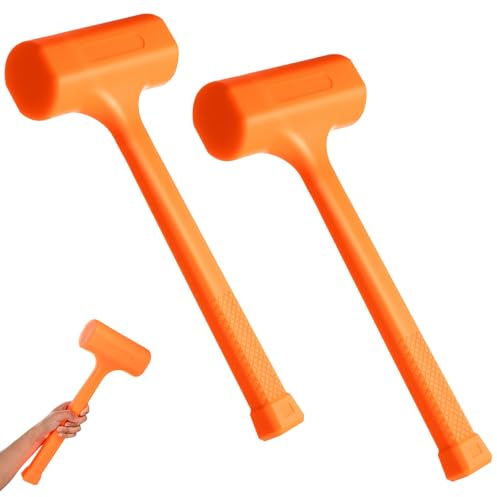 Lanties 2 Pcs 5 lb Dead Blow Hammers, Rubber Mallets