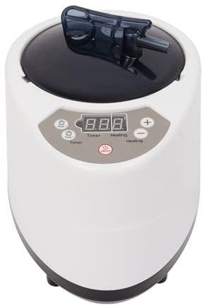 Vaporizador de sauna de 3 litros, 1000 W, generador de vapor portátil con temporizador y mando a distancia, 9 niveles de regulación de temperatura para sauna de vapor y yoga caliente