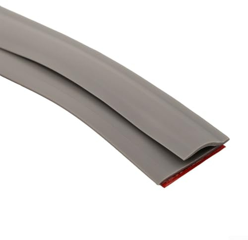 Alfombra de TPE para borde de 2 m, antideslizante, transición de suelo para alfombra a baldosa y laminado con respaldo para uso doméstico y comercial (2 m, gris)