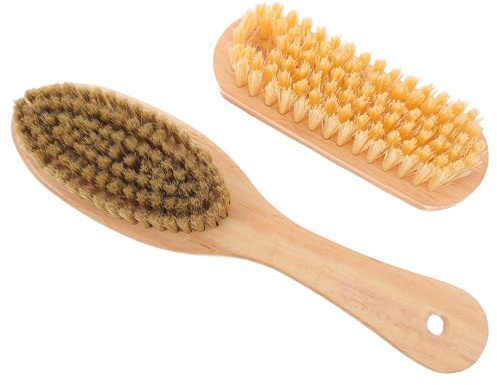 Homoyoyo Brosse à Sable pour Plage et Planche de Surf, Lot de 2 Brosses Ovales à Poils Doux et Longs Poils Durs, Équipement Compact Portable pour Nettoyage Sable, Accessoires pour Surf