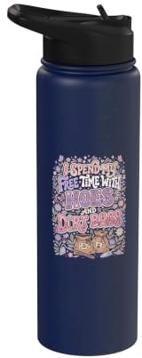 I Spend My Free Time with Hoes and Dirt Bags Funny Gardening Stainless Steel Insulated Water Bottle