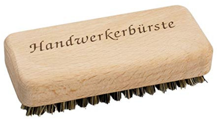 BÜMAG - Cepillo de mano (100 x 45 mm, madera de haya, cerdas firmes y cortas contra la suciedad incrustada)