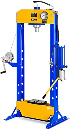 MSW Presse d'Atelier Hydropneumatique MSW-WP-30T-P (Force de Pression Max. de 30 000 kg, Hauteur de Travail 30-1. 030 mm, réglable en Hauteur sur 7 Positions)
