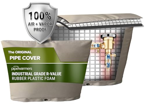 The Original Winter Pipe Insulation Cover (0˚F) - Extra-Thick EVA+NBR (UV-Coated) Insulated Backflow Preventer Freeze Protection, Pump Cover, Sprinkler/Well/Valve Head Cover - (24 W X 18 H)