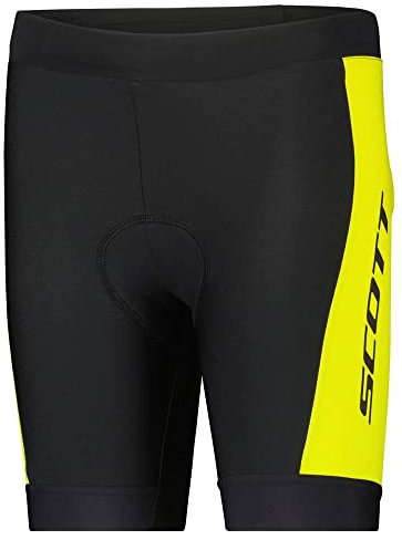 SCOTT RC Pro Junior Kinder Fahrrad Hose kurz schwarz/gelb 2025: Größe: XL (164)