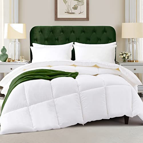 ELEMUSE Bettdecke 135x200 Ganzjahresdecke Steppdecke, 135x200cm Bettdecken Quilt für Allergiker, Öko-Test, 100% Hochwertig Flauschig Mikrofaser füllung atmungsaktive zudecke weiche weiß