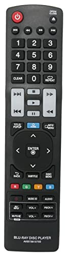 VINABTY Ersatz-Fernbedienung für LG Network 3D Blu-ray Disc DVD Player BP520 BP620 BP620C Fernbedienung AKB73615702