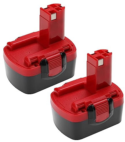 vhbw 2x batteria compatibile con Bosch GSB 14.4, GLI 14.4V, GSR 14.4V-2B, GST 14.4V, GSR 14.4, GSR 14.4V utensile elettrico (2500 mAh, NiMH, 14,4 V)