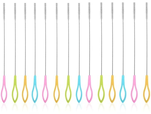 GYTFOG Straw Cleaning Brush,8 Pcs Straw Brush,Stainless Steel Nylon Brushes Suitable For Straw Cleaner Baby Bottles Cleaning Water Cups Test Tubes Cleaning Etc.(Color Mixing), Blue,green,pink