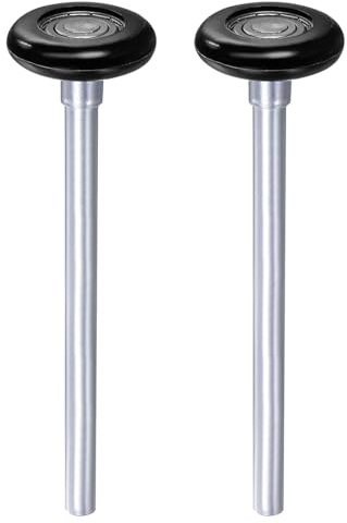 sourcing map 2pcs 1.8 Nylon Garage Door Rollers for 2 Garage Track, 7 Long Stem Quiet Garage Door Wheels, 6200zz Precision Bearing 8 Balls, Black