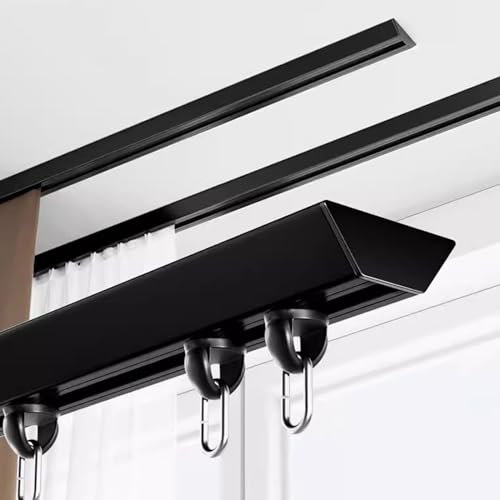 Vorhangschiene Gardinenschiene Gardinenstange Decke Vorhang Track Room Divider V-Form, Extra Dünne Vorhangstange Aus Aluminium Für Tür, Dusche, Erkerfenster Und Garage, Extra Lang 4 6 7 8 9 10 12 14 1