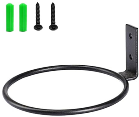 TopHomer Schwarzer Blumen-Wandhalter für Topfpflanzen, Aufhänger, Ring, Pflanzenkorb, Ständer für Garten, Balkon, Hof, Zuhause(Normal 12,7 cm/5 Zoll)