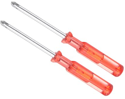 CoCud Cacciavite Phillips Mini, Dimensioni 2,5mm Lunghezza 65mm, Cacciaviti a Croce Piccoli Acciaio al Carbonio con Manico Antiscivolo per Occhiali, Orologi o Laptop, 2pz