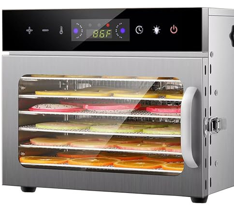 Food Dehydrator Machine for Fruit, Mushroom, Meat, Herbs, Stainless Steel