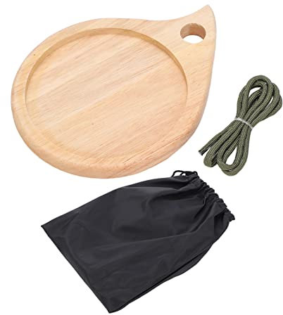 Holzschneidebrett rund mit Griff, Käse-Paddelbrett, Pizzaschieber für Obst, Gemüse, Fleisch, Küche