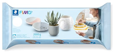 STAEDTLER Air Dry Clay - Modelling Clay - FIMOair - White, 2kg - Pack of 1, 8102-0