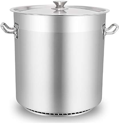 Genérico Cubo para Sopa, 20L-90L, Comercial, Ahorro de energía, Olla Grande para Sopa/salmuera, Cubo de Acero Inoxidable, con Tapa, Adecuado para Estufa de Gas (20 litros)