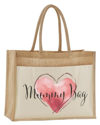 Tassenbrennerei Geschenk für Mama Geburtstagsgeschenk - Jutetasche Mummy Bag - Muttertagsgeschenk - Shopper, Strandtasche, Geschenk-Tasche - Geschenkidee, Geschenkset für Frauen