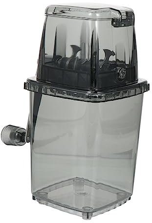 STOBOK Tragbarer Handkurbel Eiscrusher Zerkleinerer Für Zuhause Manueller Eiszerkleinerer Aus Edelstahl Transparentes Design Für Partys Und Getränke