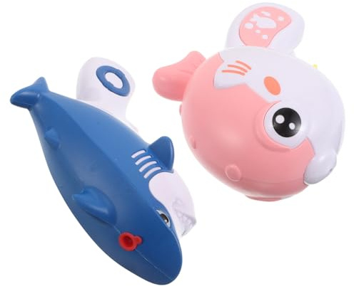Abaodam 2pcs Kids Water Sprayer Toys Shark Pufferfish Outdoor Spray Swimming Pool Bath Toys Summer Fun Backyard Water Spray for Toddlers Boys