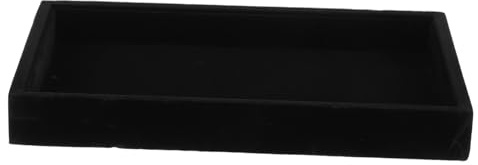 JECOMPRIS Organizador De Joyas Apilable Bandeja Para Pulseras y Pendientes Terciopelo Negro Diseño Plano Multiusos Para Almacenamiento y Exhibición Profesional