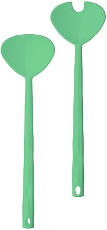 Koziol Crystal - Cubiertos para Ensalada (Verde Medio)