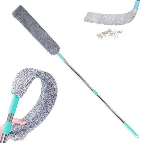 Plumero para Debajo De Muebles | Mango Largo Retráctil | Plumero De Microfibra para Limpieza Bajo Electrodomésticos - para Sofá Cama Muebles Parte Inferior Suelo Grietas Techos Altos Piso