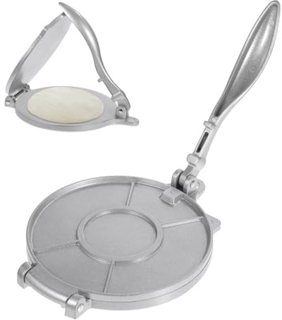 Hemobllo Macchina Per Tortillas in Alluminio 20cm Pressa Per Tortillas Di Mais e Farina Antiruggine Strumento Da Cucina Empanadas e Crostate
