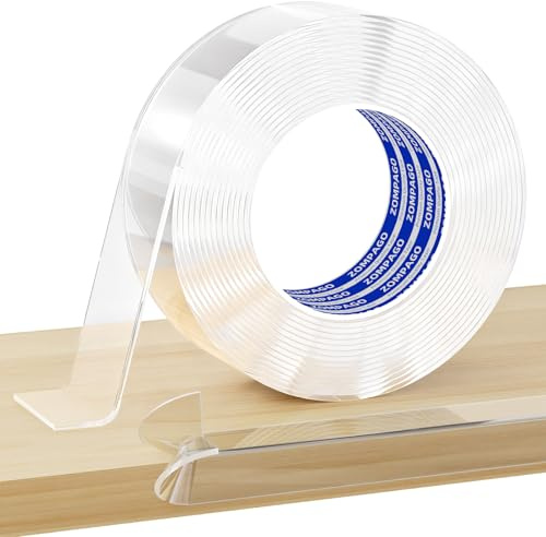 ZOMPAGO Selbstklebender Kantenschutz,Transparente Weiche Eckenschutzleisten | Antikollisionsschutz für Tische, Wände, Betten, Ofen, Einfache Montage, Rückstandslos, 5m x 5cm, 2mm dick