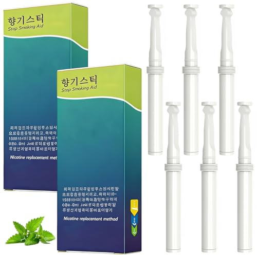 OPVYAEU Pack de 6 Inhaladores Sabor Menta – Palitos aromáticos sin humo, Inhalador para hábitos saludables, relajación, reducción de estrés, respiración fresca, uso en casa, oficina y viaje